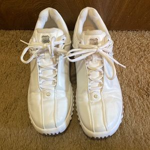 K Swiss Women’s White Leather Sneakers 36735 K-50 low tops